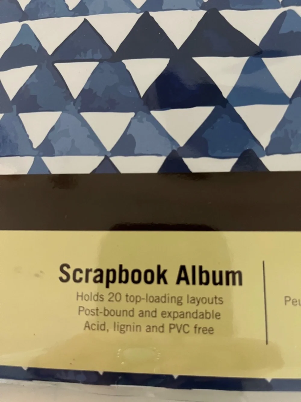 Recollections Navy Triangle Design Scrapbook Album size 12 x 12 in